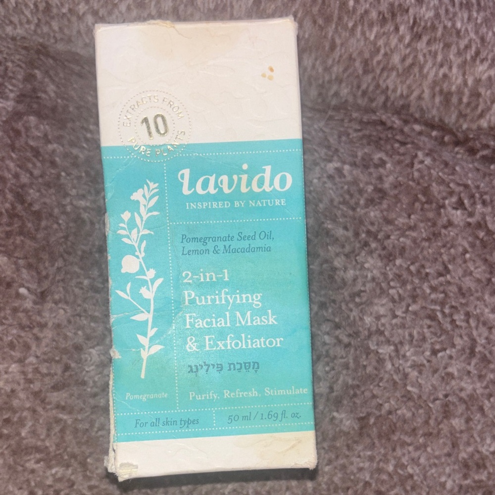 New Lavido Purifying Facial Mask & Exfoliator - Blue